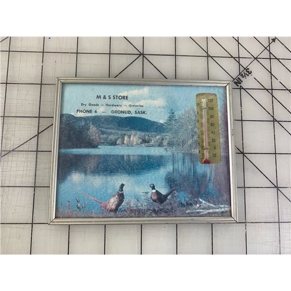 GRONILD SASK ADVERTISING THERMOMETER