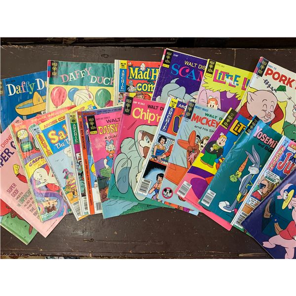 LOT OF 20 VARIOUS COMIC BOOKS ARCHIE WALT DISNEY ETC