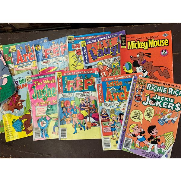 LOT OF 20 VARIOUS COMIC BOOKS ARCHIE WALT DISNEY ETC