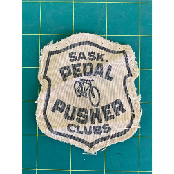 1940s 50s? SASK PEDAL PUSHERS BICYCLE CLUB PATCH