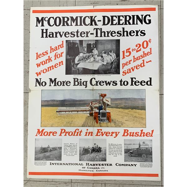 1920 IHC INTERNATIONAL HARVESTER FARMALL FOLD OUT MCCORMICK DEERING THRESHERS ADVERTISING BROCHURE