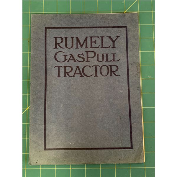 ORIGINAL 20 PAGE RUMELY GASPULL TRACTOR ADVERTISING BOOK