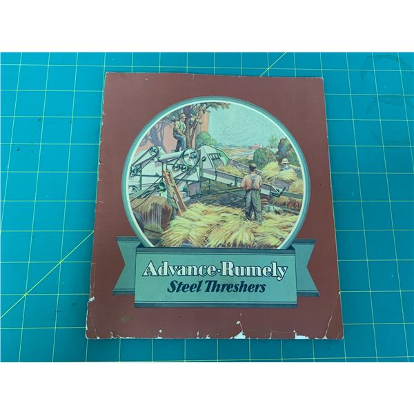 ORIGINAL ADVANCE RUMELY STEEL THRESHER ADVERTISING BROCHURE 1897? 24 PAGES COVER DETACHED
