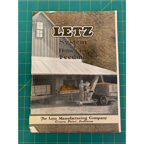 EARLY LETZ MANUFACTURING COMPANY 47 PAGE ADVERTISING BOOK HOME CROP FEEDING