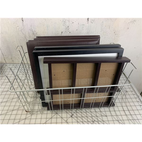 WIRE BASKETS WITH PICTURE FRAMES