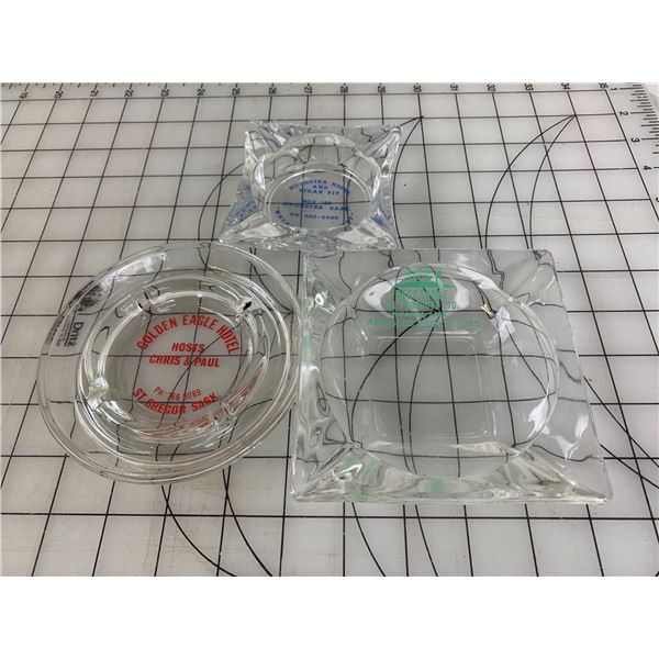 LOT OF SASKATCHEWAN ADVERTISING ASHTRAYS NIPAWIN ST. GREGOR MUENSTER