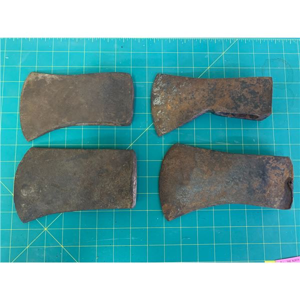 LOT OF 4 OLD AXE HEADS