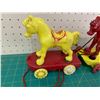 Image 2 : LOT OF 2 VINTAGE RELIABLE HORSE PULL TOYS