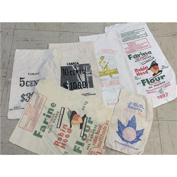 BAG LOT FLOUR SUGAR COIN MONEY