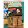 Image 2 : MISC LOT CIGAR BOX CLOCK ETC