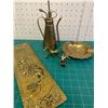 Image 1 : MISC BRASS LOT ASHTRAY RABBIT ETC