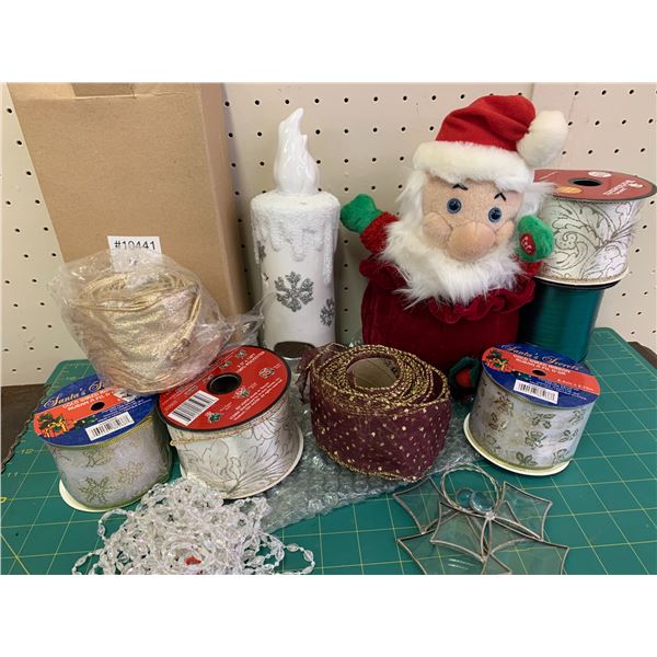 MISC CHRISTMAS LOT RIBBON ETC