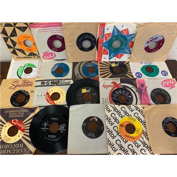 LOT OF 20 45RPM RECORDS