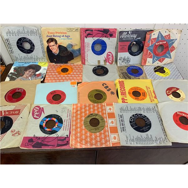 LOT OF 20 45RPM RECORDS