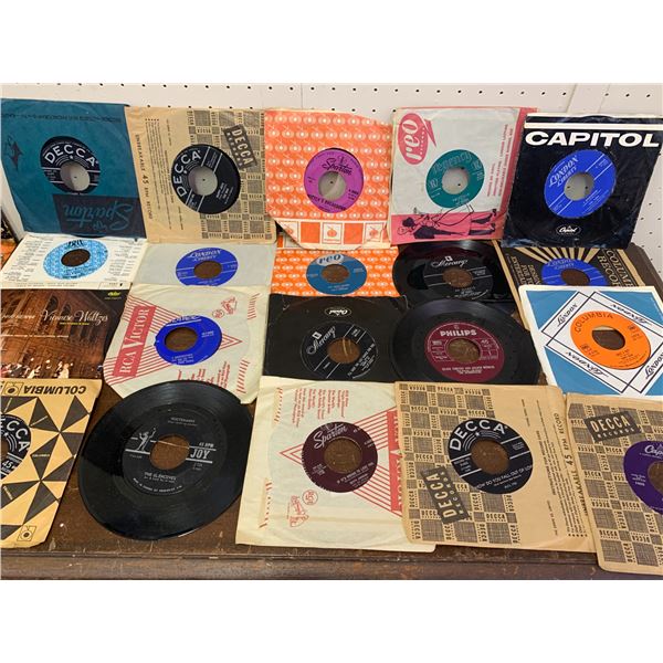 LOT OF 20 45RPM RECORDS