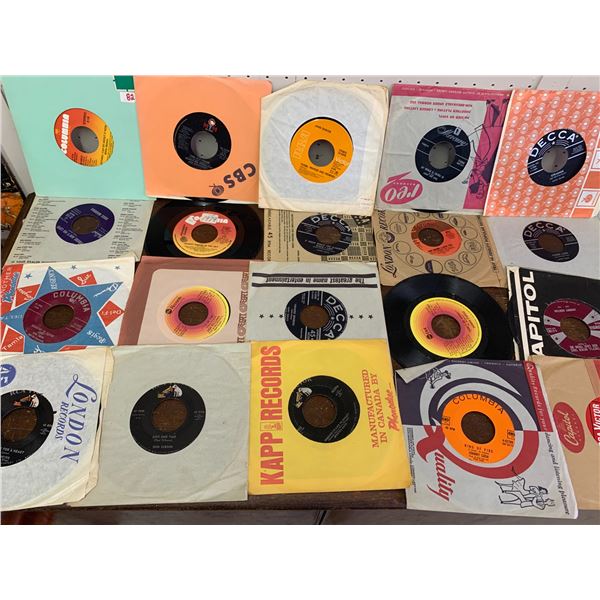 LOT OF 20 45RPM RECORDS