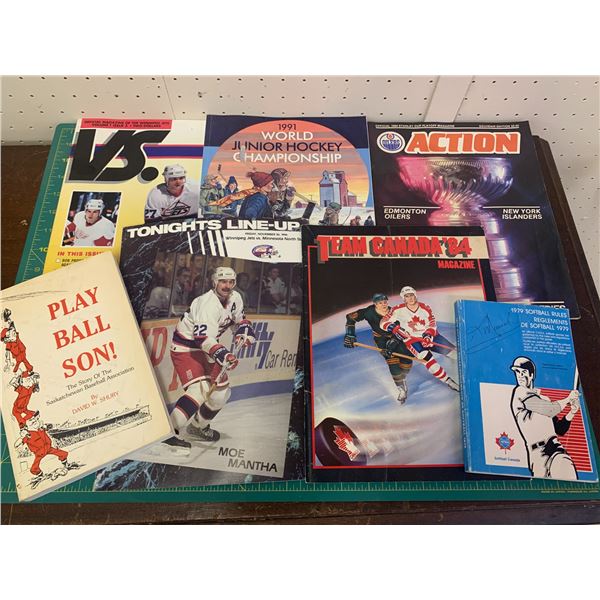 LOT OF SPORTS RELATED BOOKS ETC
