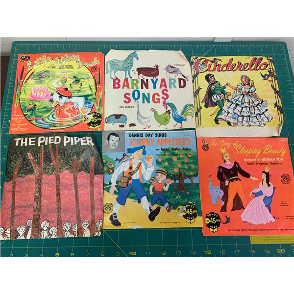 LOT OF CHILDREN'S 45 RECORDS STORIES