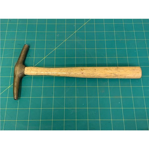 VINTAGE PATENTED GW MOUNT TACK UPHOLSTERY BRASS HAMMER