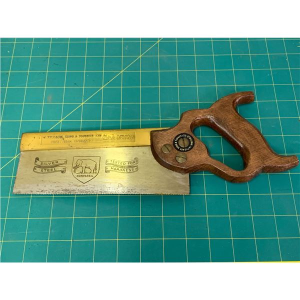W. TYZACK SONS & TURNER NO 120 ANTIQUE HAND SAW