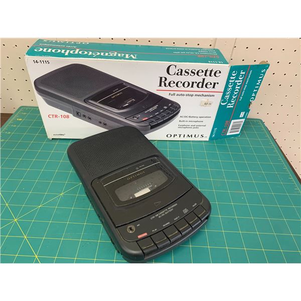 OPTIMUS CASSETTE RECORDER WITH BOX