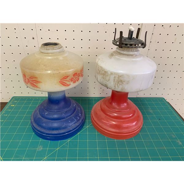 LOT OF 2 OIL LAMP BASES