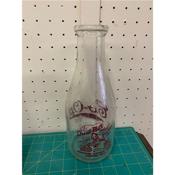 VINTAGE COOP ADVERTISING MILK BOTTLE