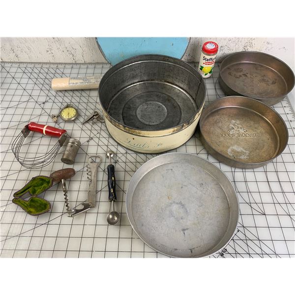 MISC LOT TIN PIPE CASE POCKETWATCH ETC