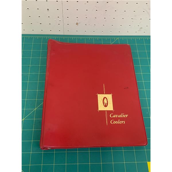 VINTAGE CAVALIER COOLERS COCA-COLA POP MACHINE SALESMAN BINDER