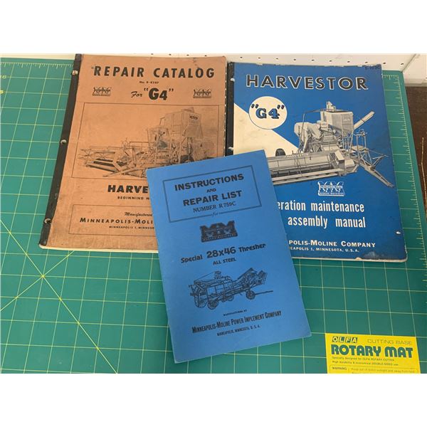 LOT OF MM MINNEAPOLIS MOLINE REPAIR MANUAL ETC