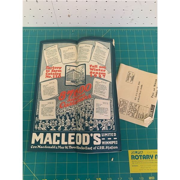 1927 MACLEODS FALL AND WINTER CATALOG
