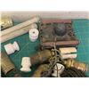 Image 4 : MISC LOT ANTIQUE ELECTRICAL PARTS PIECES ETC