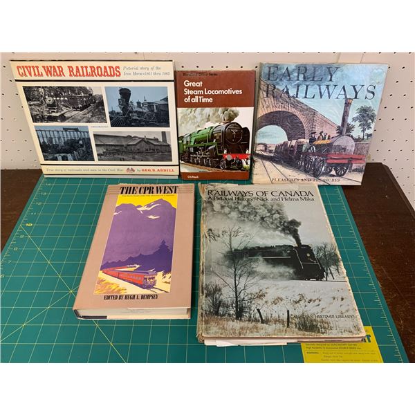 LOT OF RAILROAD TRAIN AND STEAM ENGINE RELATED BOOKS