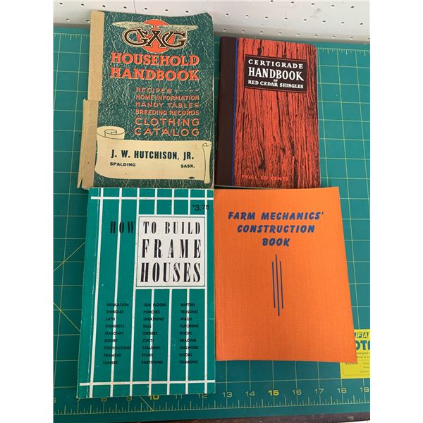 LOT OF OLD BOOKS GWG FARM CEDAR SHINGLES ETC