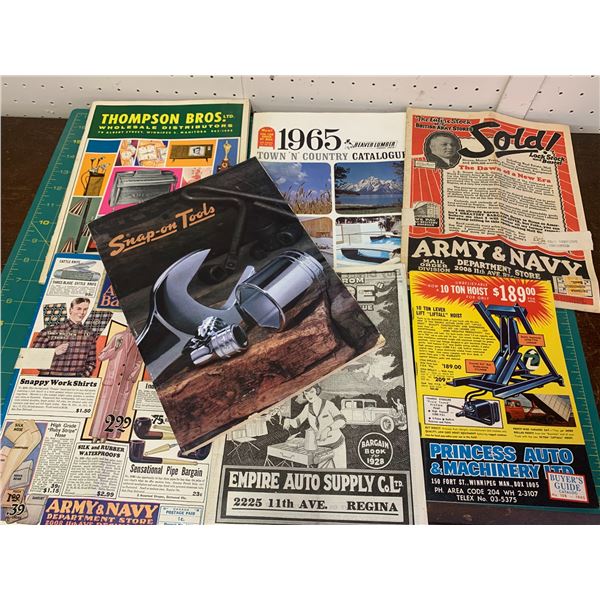 LOT OF VINTAGE CATALOGS BEAVER LUMBER SNAP ON AND MORE