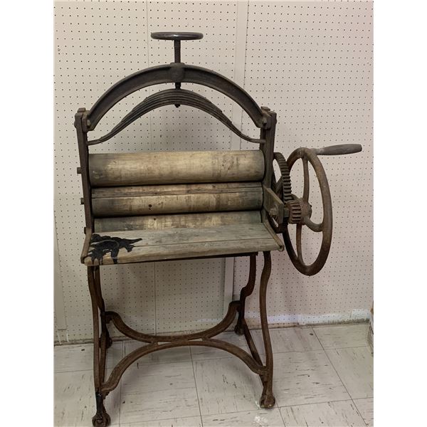 LARGE LAUNDRY WRINGER PRESS STANDS 54" TALL