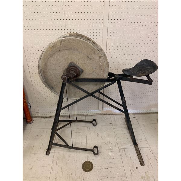 ANTIQUE PEDDLE GRINDING WHEEL