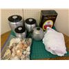 Image 1 : MISC LOT CANISTERS SEASHELLS ETC