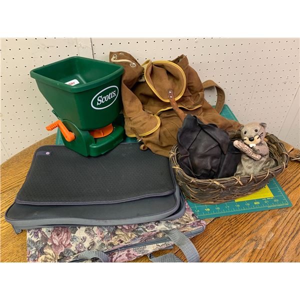 MISC LOT FERTILIZER SPREADER BACK PACK ETC