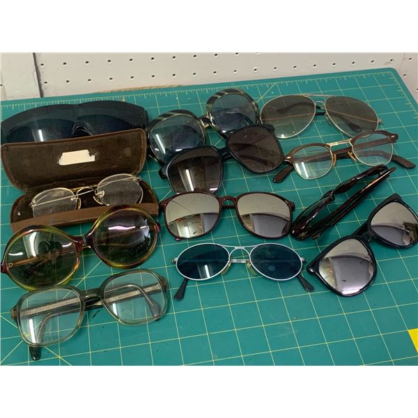 LOT OF VINTAGE GLASSES AND SUNGLASSES