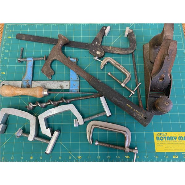 MISC LOT OLD TOOLS ETC
