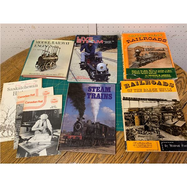 LOT OF RAILROAD AND STEAM ENGINE RELATED BOOKS