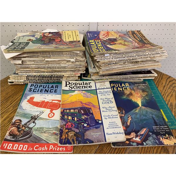 LOT OF 1920s 30s POPULAR SCIENCE MONTHLY MAGAZINES