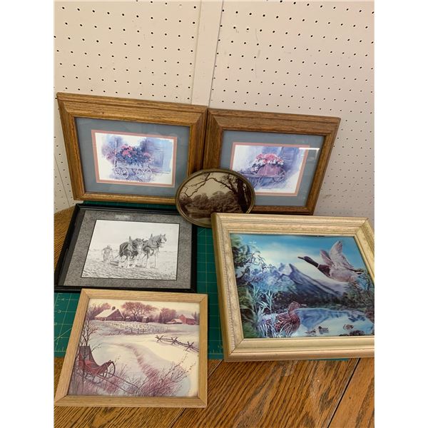 LOT OF FRAMED PIECES