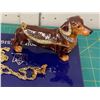 Image 2 : DACHSHUND KINGSPOINT DESIGNS ENAMEL DOG TRINKET BOX AND MATCHING PENDANT