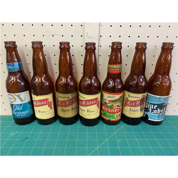 LOT OF OLD BEER BOTTLES