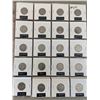 Image 1 : PAGE LOT OF 20 CANADIAN 5 CENT NICKELS