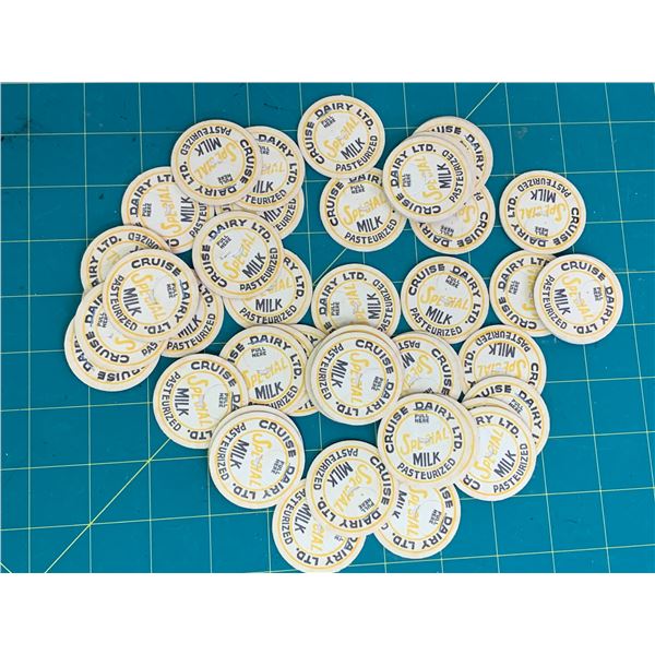 LOT OF CRUISE DAIRY UNUSED MILK BOTTLE CAPS