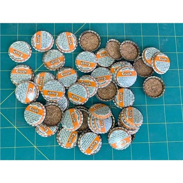 LOT OF UNUSED CORK LINED ORANGE CRUSH SODA POP BOTTLE CAPS