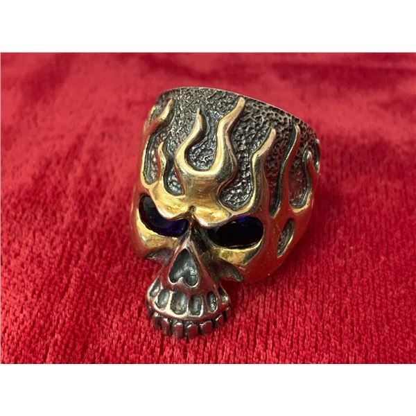 925 SILVER BIKER RING SIZE 11